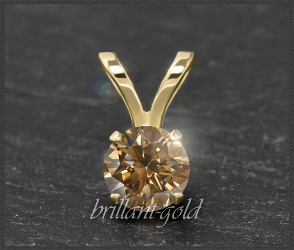 Brillant 585 Gold Anhänger, champ. 0,10-0,50ct